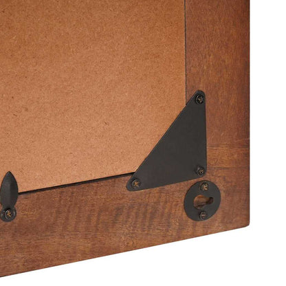 vidaXL Mirror Rectangular Brown and Silver 50 x 2.5 x 70 cm