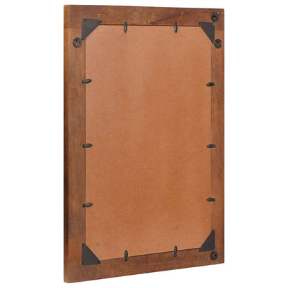 vidaXL Mirror Rectangular Brown and Silver 50 x 2.5 x 70 cm