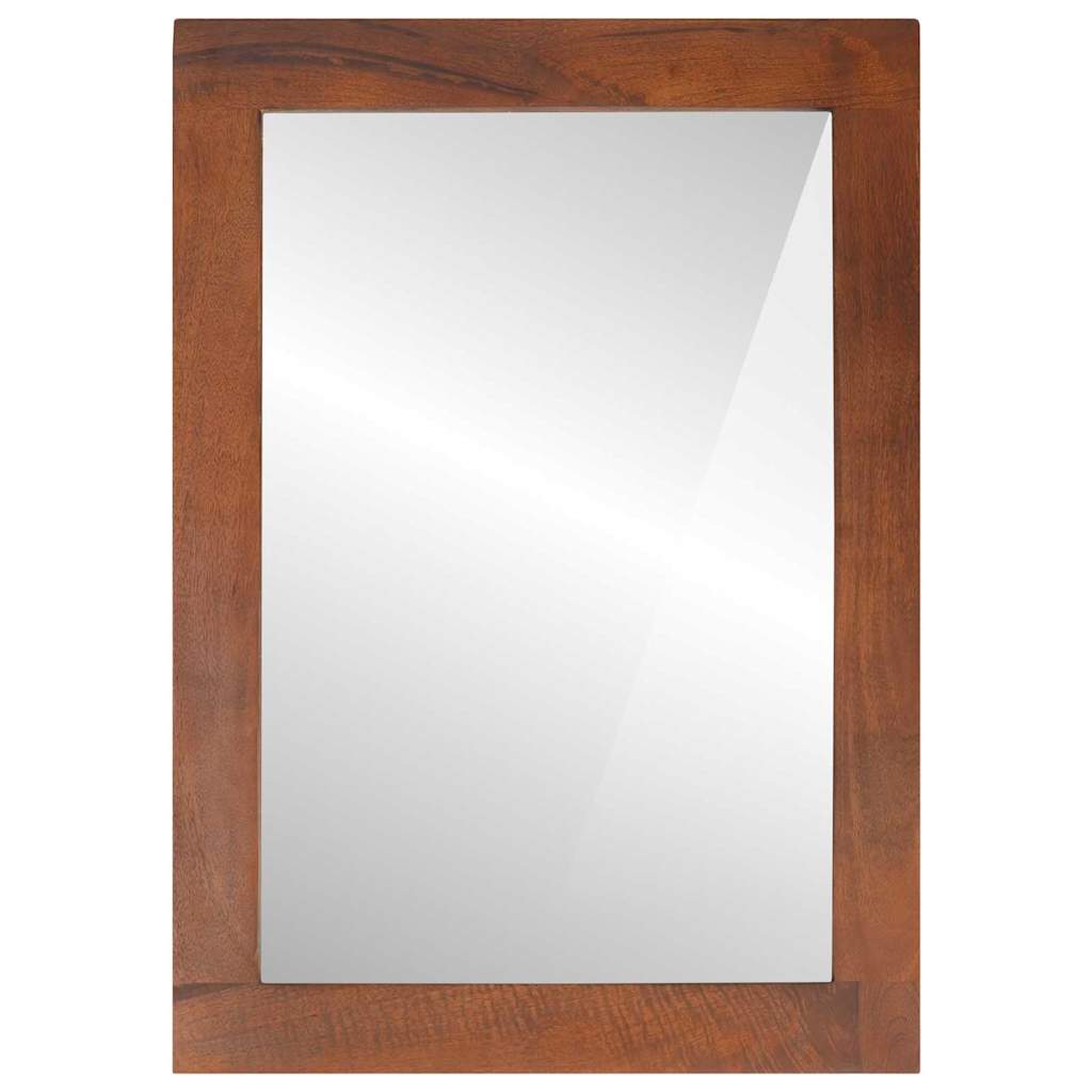 vidaXL Mirror Rectangular Brown and Silver 50 x 2.5 x 70 cm