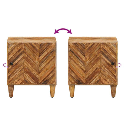 vidaXL Bedside Table 2 pcs Brown 40 x 33.5 x 46 cm Solid Mango Wood