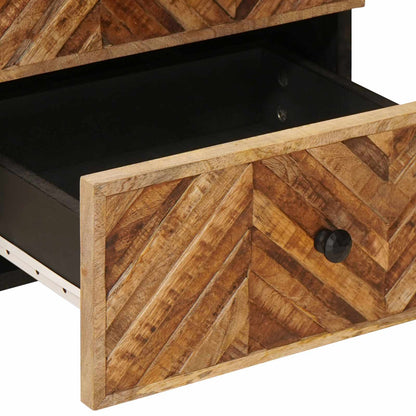 vidaXL Bedside Table Brown 40 x 33.5 x 46 cm Solid Mango Wood