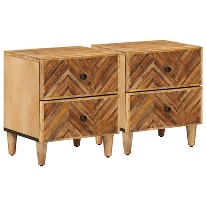 vidaXL Bedside Table 2 pcs Brown 40 x 33.5 x 46 cm Solid Mango Wood