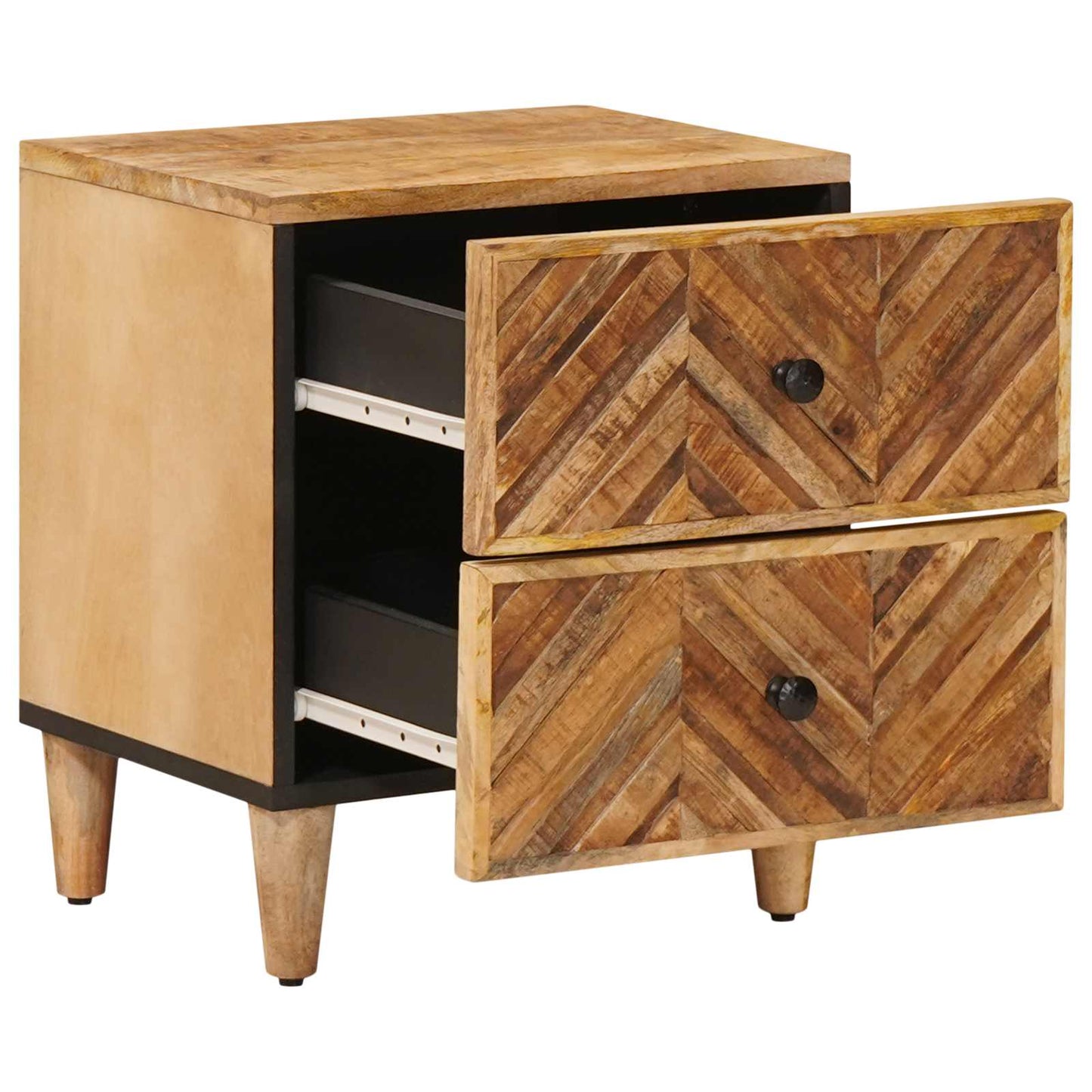 vidaXL Bedside Table 2 pcs Brown 40 x 33.5 x 46 cm Solid Mango Wood