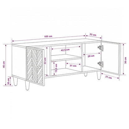 vidaXL Storage Cabinets Brown 105 x 33.5 x 46 cm Solid Mango Wood