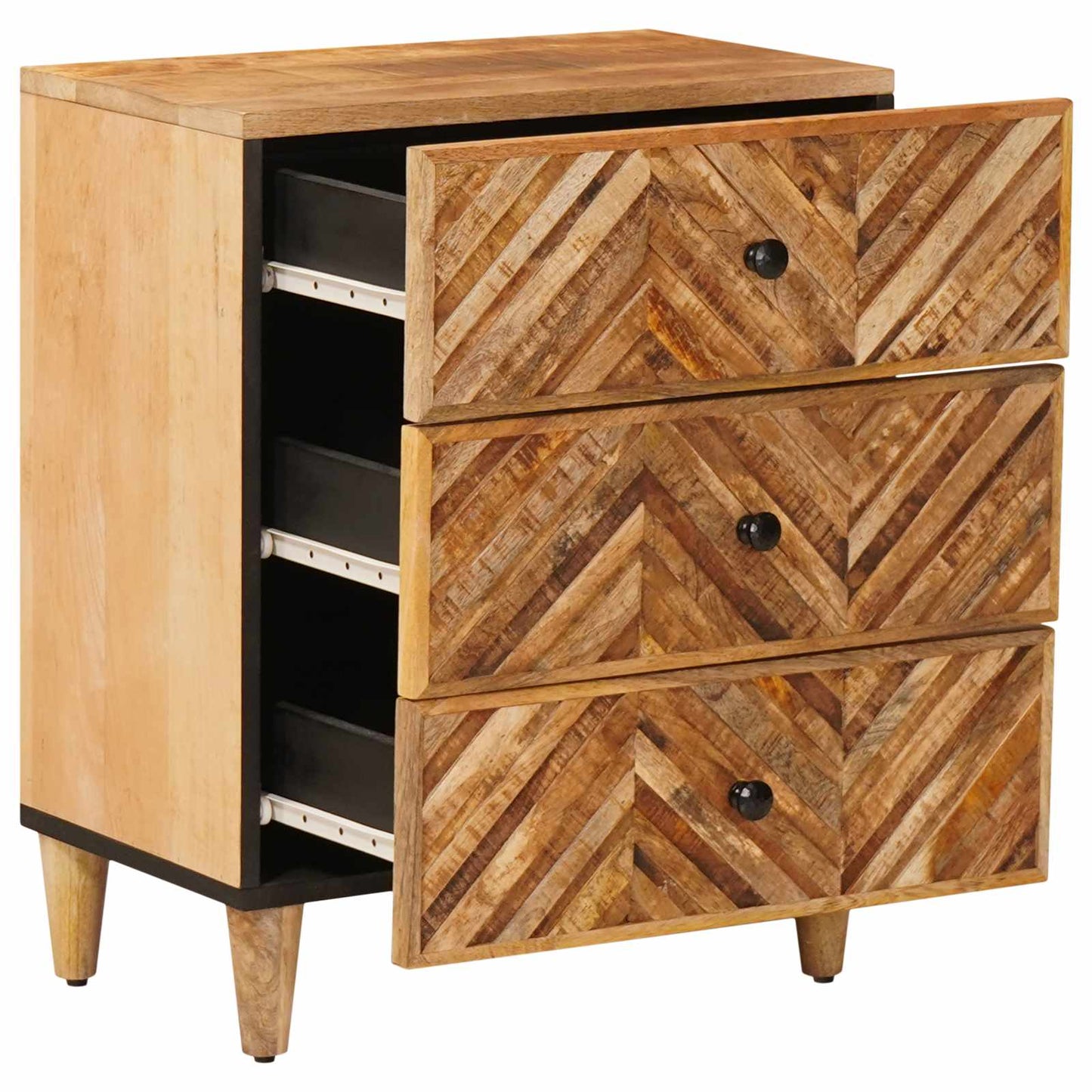 vidaXL Bedside Table Brown 50 x 33 x 60 cm Solid Mango Wood