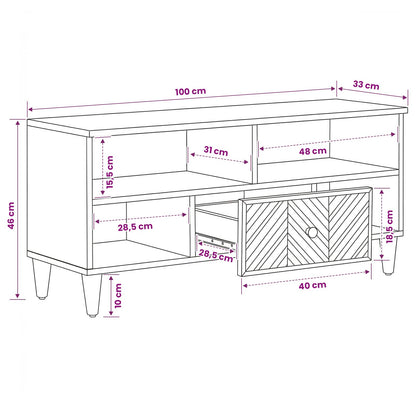 vidaXL Storage Cabinets Brown 100 x 33.5 x 46 cm Solid Mango Wood