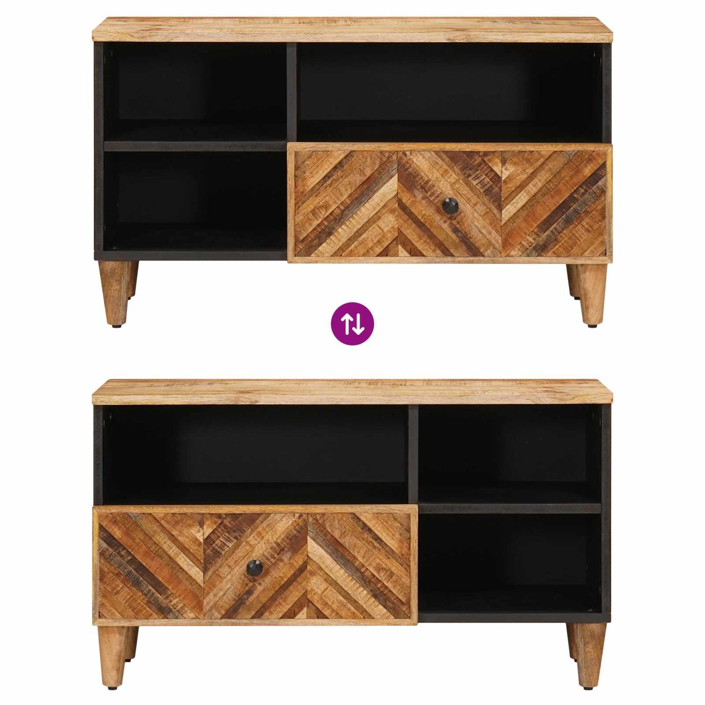 vidaXL Storage Cabinets Brown 80 x 33.5 x 46 cm Solid Mango Wood