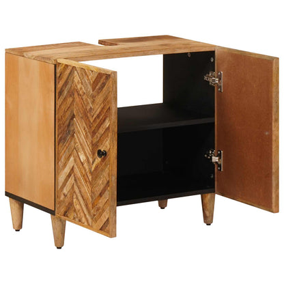 vidaXL Sink cabinet with Door Brown 62 x 33 x 58 cm Solid Mango Wood