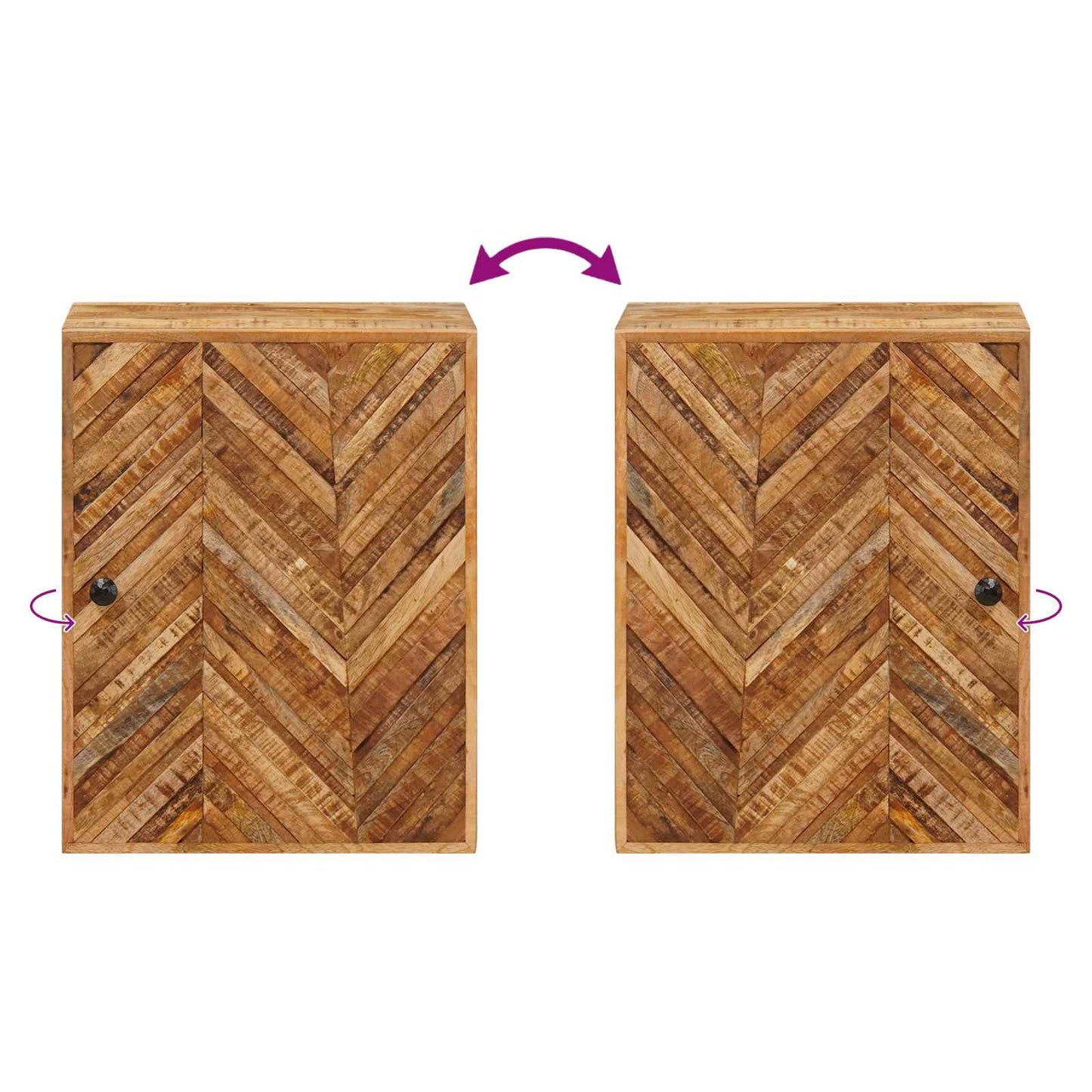 vidaXL Hanging Cabinet Brown 38 x 33.5 x 48 cm Solid Mango Wood