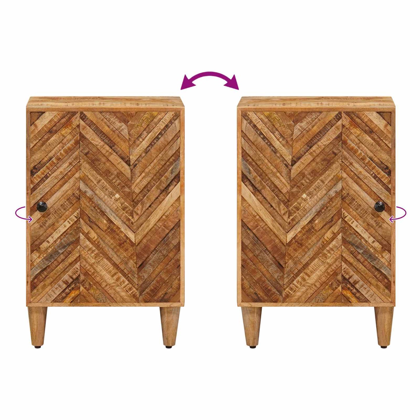vidaXL Bathroom Cabinet Brown 38 x 33.5 x 58 cm Solid Mango Wood