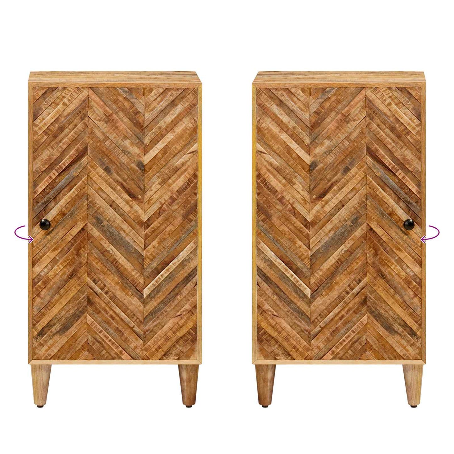 vidaXL Storage Cabinets Brown 40 x 33.5 x 75 cm Solid Mango Wood