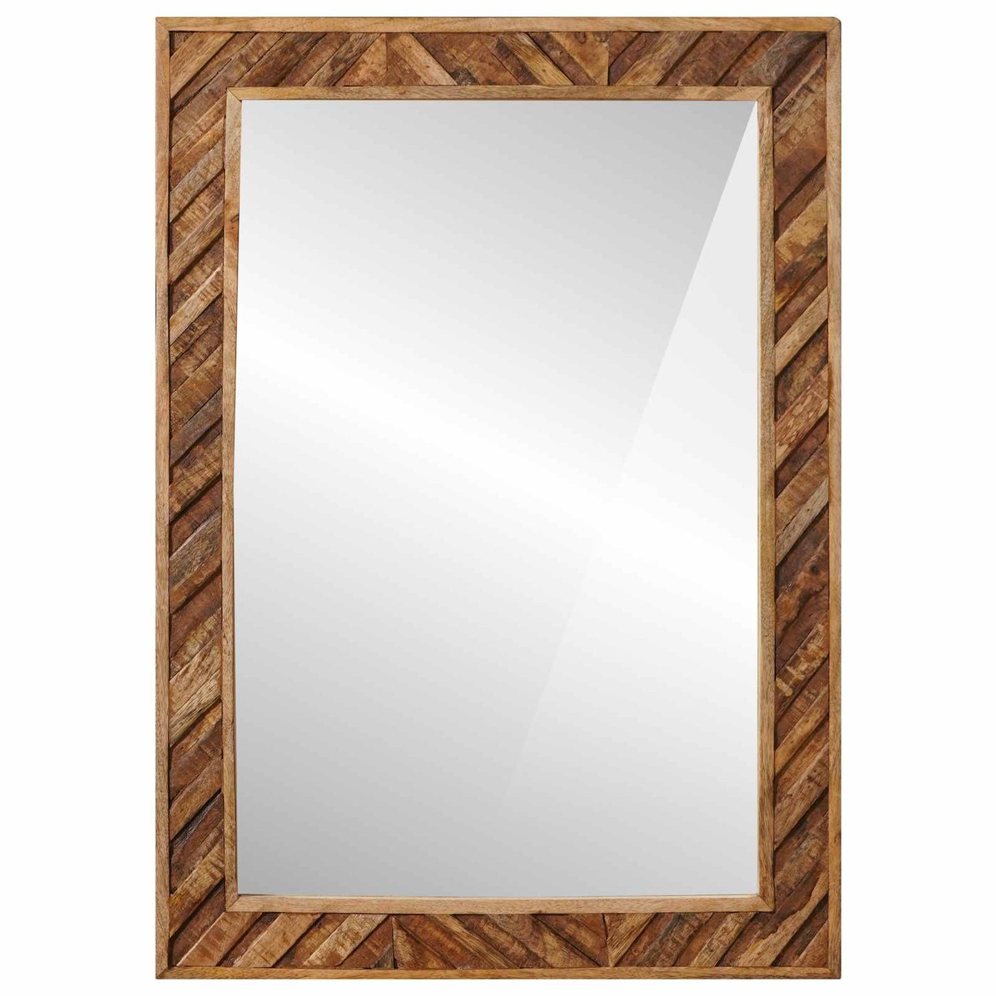 vidaXL Mirror Wall-mounted with Mirror Brown 70 x 50 x 3 cm Glass