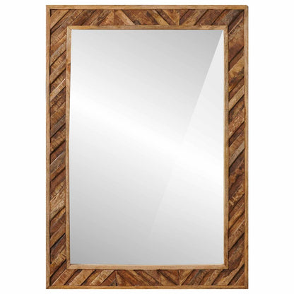 vidaXL Mirror Wall-mounted with Mirror Brown 70 x 50 x 3 cm Glass