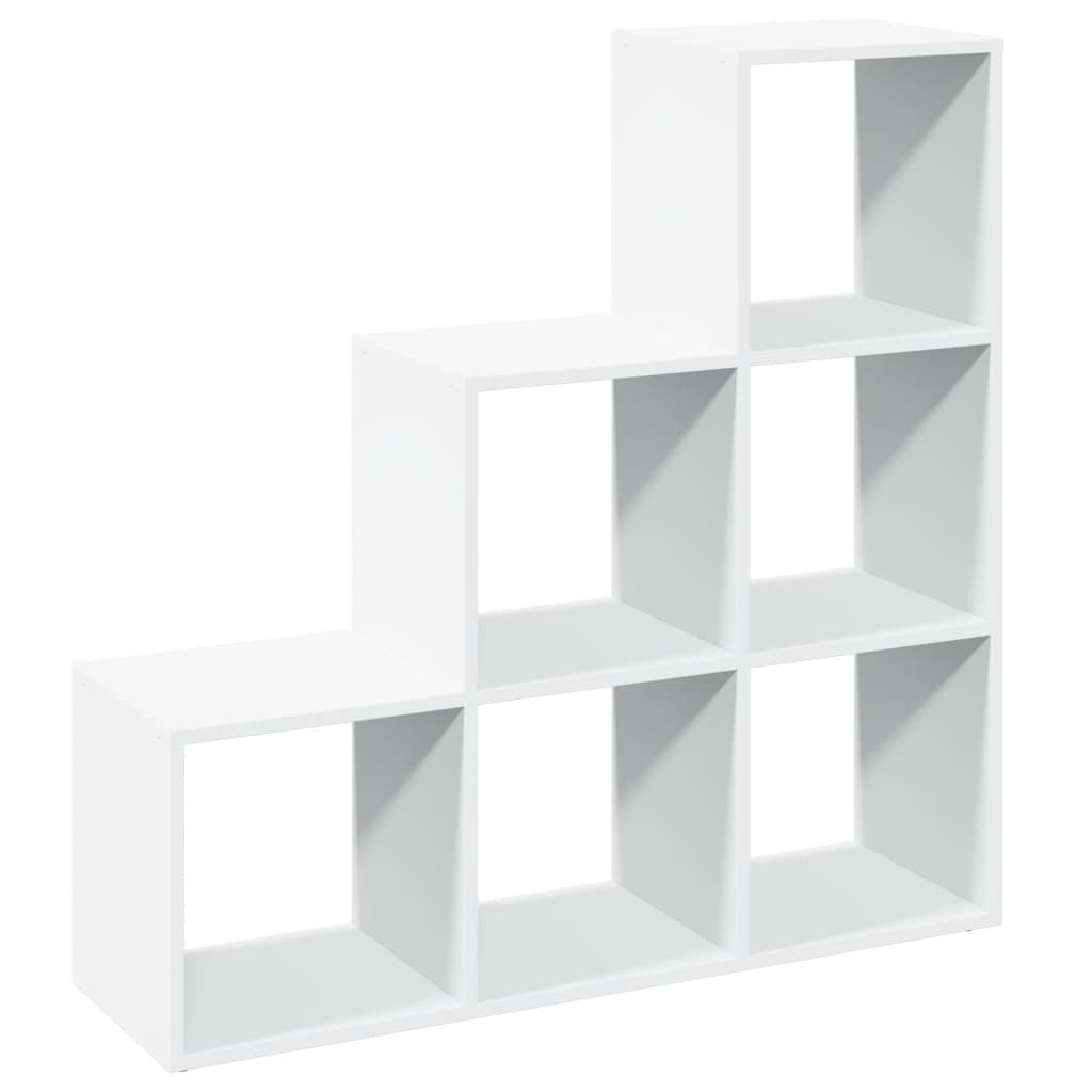 vidaXL Room Divider Bookcase 3-Tier White 99x29x99 cm Engineered Wood