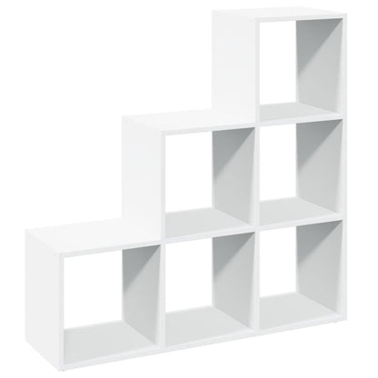 vidaXL Room Divider Bookcase 3-Tier White 99x29x99 cm Engineered Wood