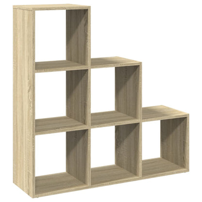 vidaXL Room Divider Bookcase 3-Tier Sonoma Oak 99x29x99 cm Engineered Wood
