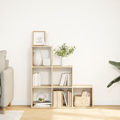 vidaXL Room Divider Bookcase 3-Tier Sonoma Oak 99x29x99 cm Engineered Wood