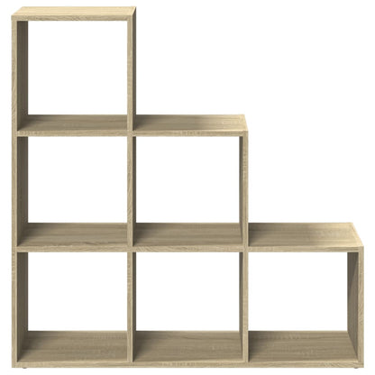 vidaXL Room Divider Bookcase 3-Tier Sonoma Oak 99x29x99 cm Engineered Wood