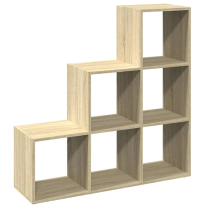vidaXL Room Divider Bookcase 3-Tier Sonoma Oak 99x29x99 cm Engineered Wood
