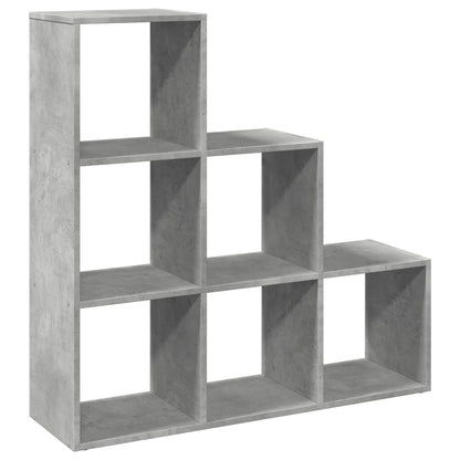 vidaXL Room Divider Bookcase 3-Tier Concrete Grey 99x29x99 cm Engineered Wood