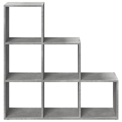 vidaXL Room Divider Bookcase 3-Tier Concrete Grey 99x29x99 cm Engineered Wood