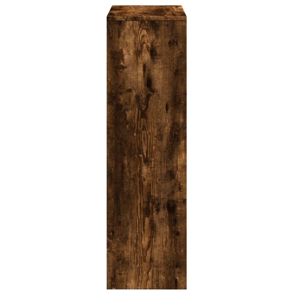 vidaXL Room Divider Bookcase 3-Tier Smoked Oak 99x29x99 cm Engineered Wood