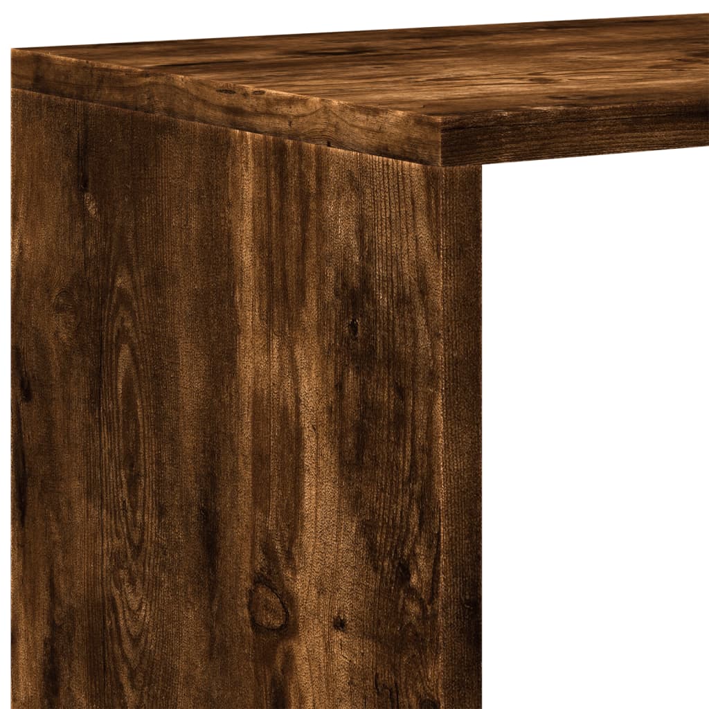 vidaXL Room Divider Bookcase 3-Tier Smoked Oak 99x29x99 cm Engineered Wood