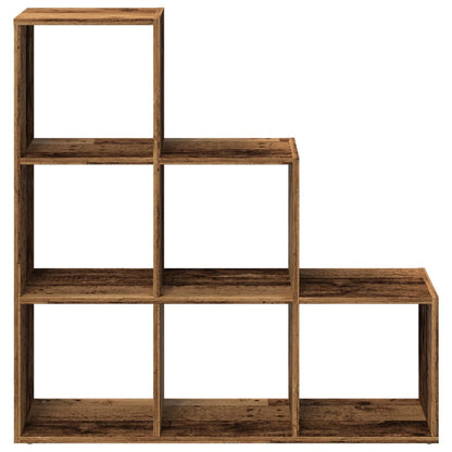 vidaXL Room Divider Bookcase 3-Tier Old Wood 99x29x99 cm Engineered Wood
