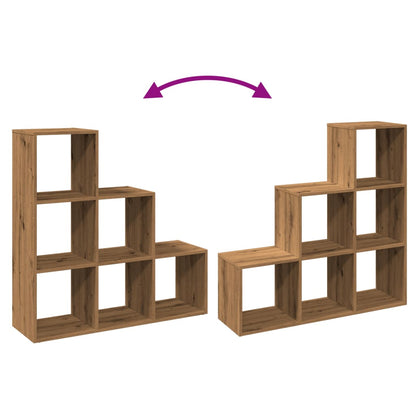 vidaXL Room Divider Bookcase 3-Tier Artisan Oak 99x29x99 cm Engineered Wood