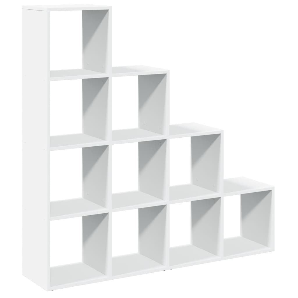 vidaXL Room Divider Bookcase 4-Tier White 131,5x29x131,5 cm Engineered Wood