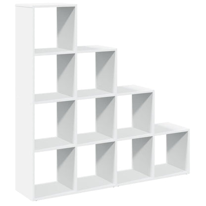 vidaXL Room Divider Bookcase 4-Tier White 131,5x29x131,5 cm Engineered Wood
