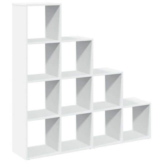 vidaXL Room Divider Bookcase 4-Tier White 131,5x29x131,5 cm Engineered Wood
