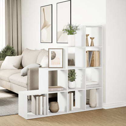 vidaXL Room Divider Bookcase 4-Tier White 131.5x29x131.5 cm