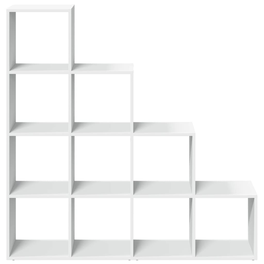 vidaXL Room Divider Bookcase 4-Tier White 131,5x29x131,5 cm Engineered Wood