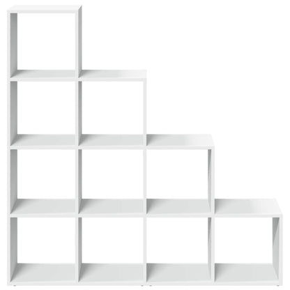 vidaXL Room Divider Bookcase 4-Tier White 131,5x29x131,5 cm Engineered Wood