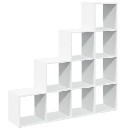 vidaXL Room Divider Bookcase 4-Tier White 131,5x29x131,5 cm Engineered Wood