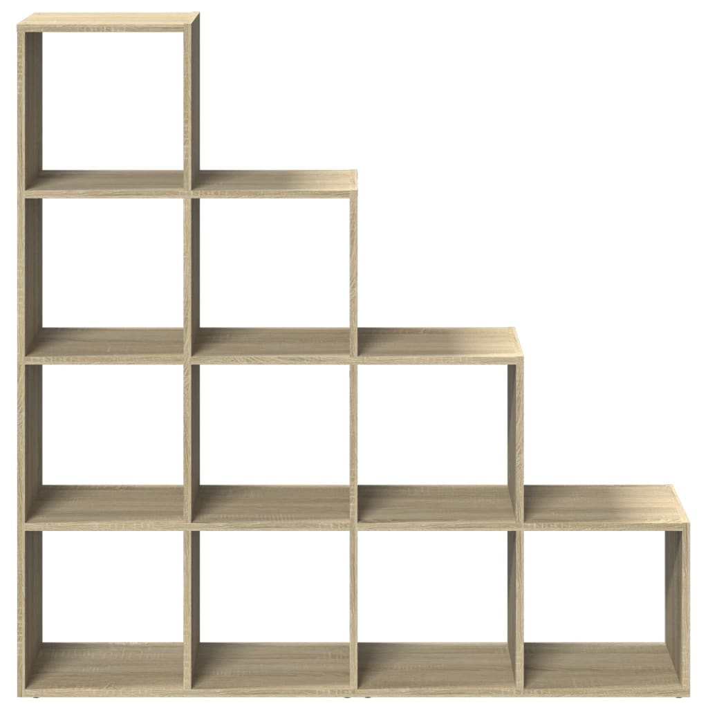 vidaXL Room Divider Bookcase 4-Tier Sonoma Oak 131,5x29x131,5 cm Engineered Wood