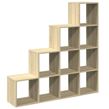 vidaXL Room Divider Bookcase 4-Tier Sonoma Oak 131,5x29x131,5 cm Engineered Wood