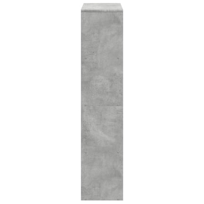 vidaXL Room Divider Bookcase 4-Tier Concrete Grey 131,5x29x131,5 cm Engineered Wood