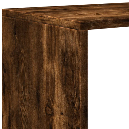 vidaXL Room Divider Bookcase 4-Tier Smoked Oak 131,5x29x131,5 cm Engineered Wood
