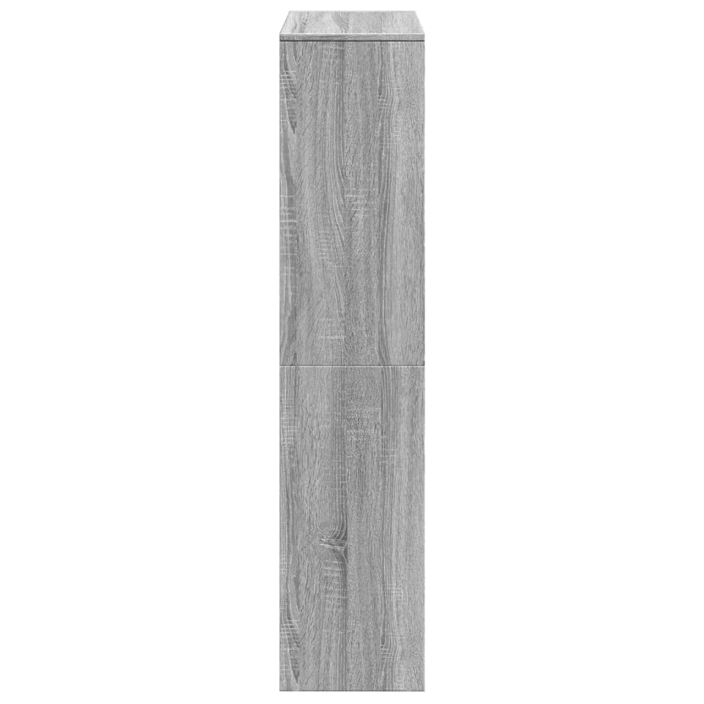 vidaXL Room Divider Bookcase 4-Tier Grey Sonoma 131,5x29x131,5 cm Engineered Wood