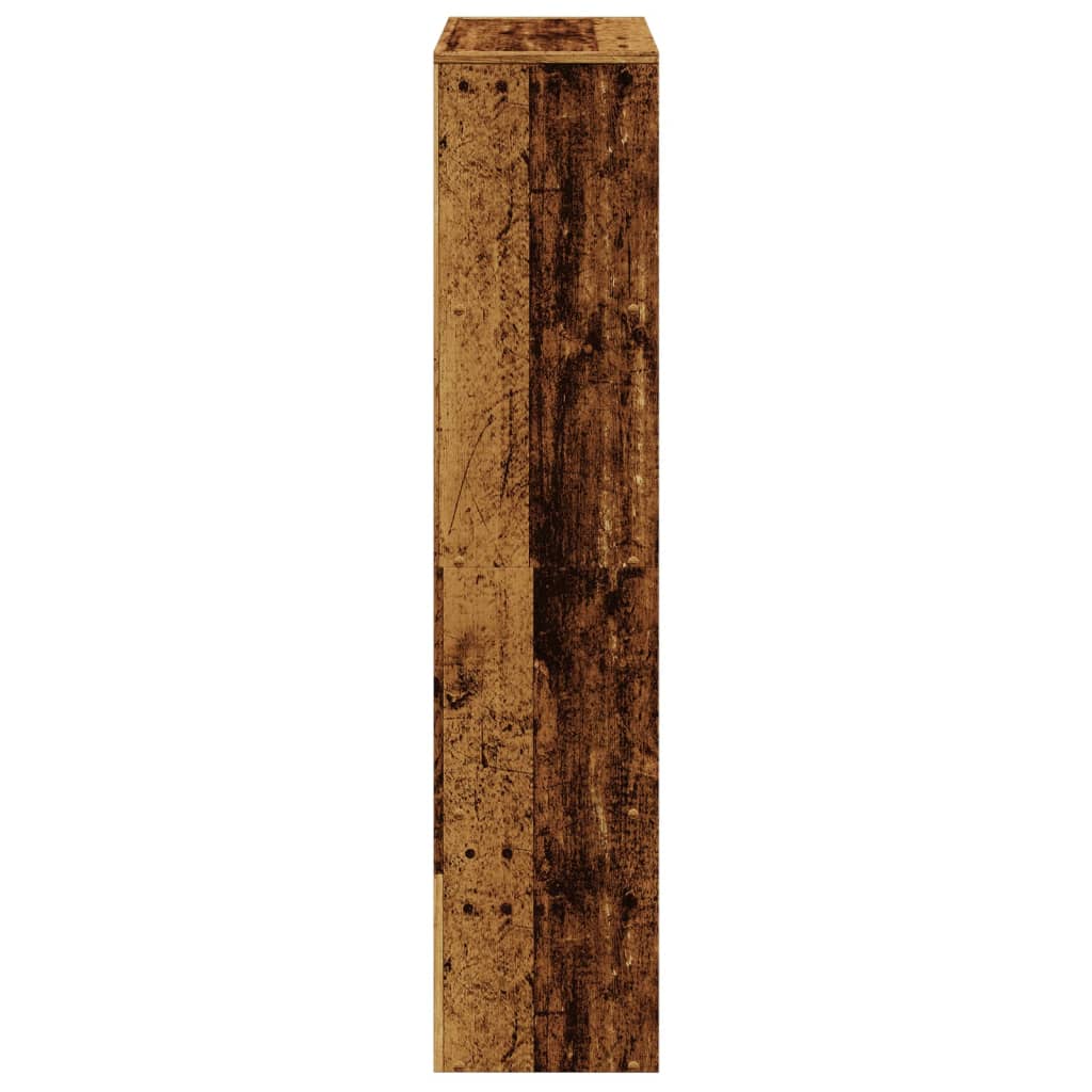 vidaXL Room Divider Bookcase 4-Tier Old Wood 131,5x29x131,5 cm Engineered Wood