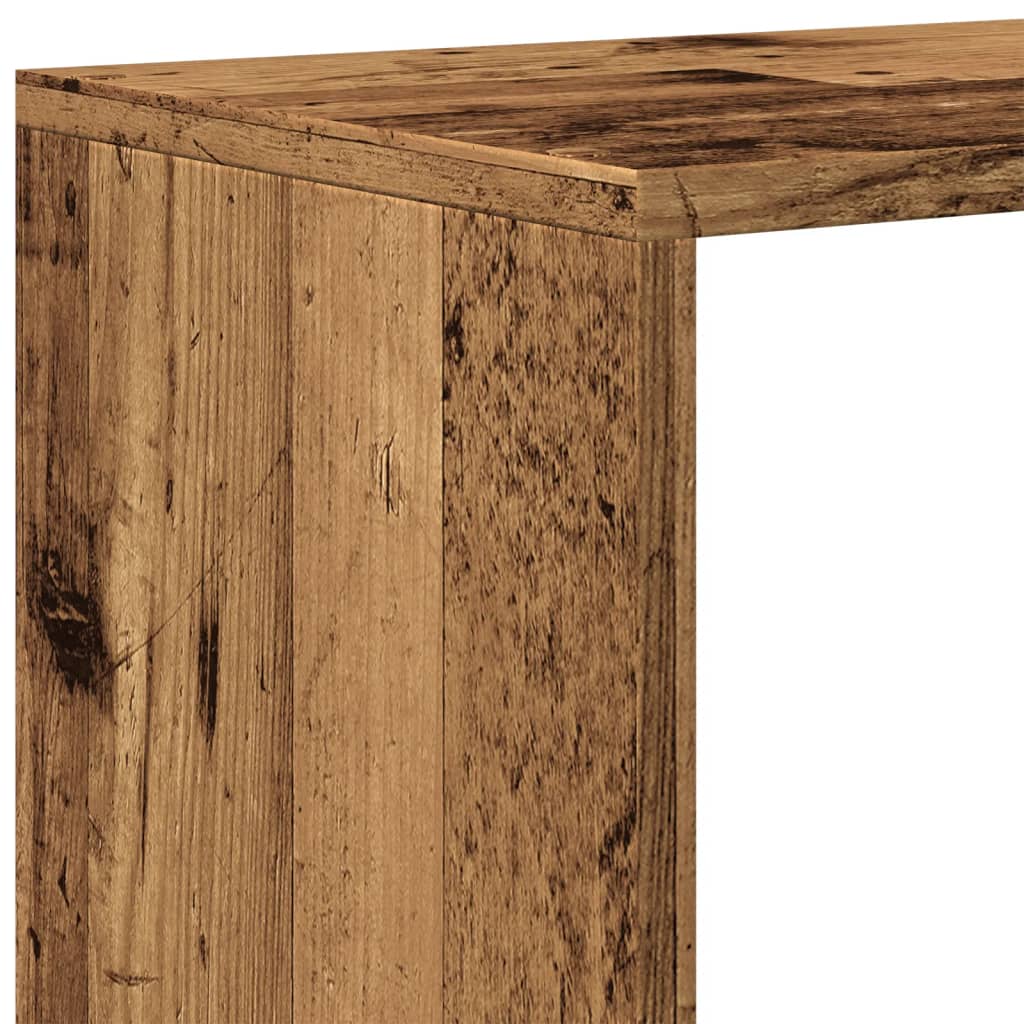 vidaXL Room Divider Bookcase 4-Tier Old Wood 131,5x29x131,5 cm Engineered Wood