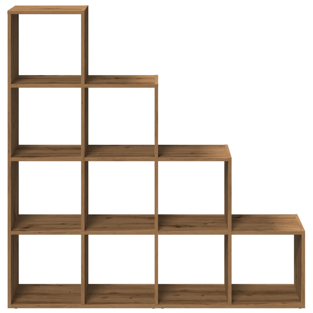 vidaXL Room Divider Bookcase 4-Tier Artisan Oak 131,5x29x131,5 cm Engineered Wood