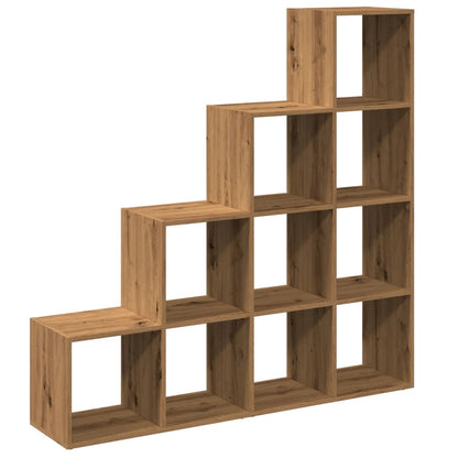 vidaXL Room Divider Bookcase 4-Tier Artisan Oak 131,5x29x131,5 cm Engineered Wood