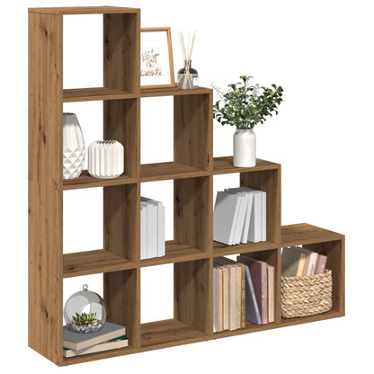 vidaXL Room Divider Bookcase 4-Tier Artisan Oak 131,5x29x131,5 cm Engineered Wood