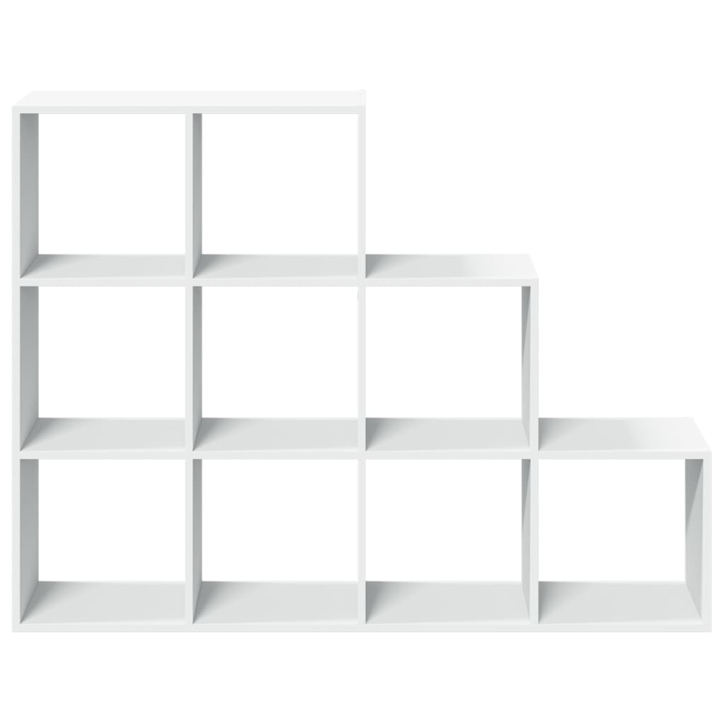 vidaXL Room Divider Bookcase 3-Tier White 137,5x29x103,5 cm Engineered Wood