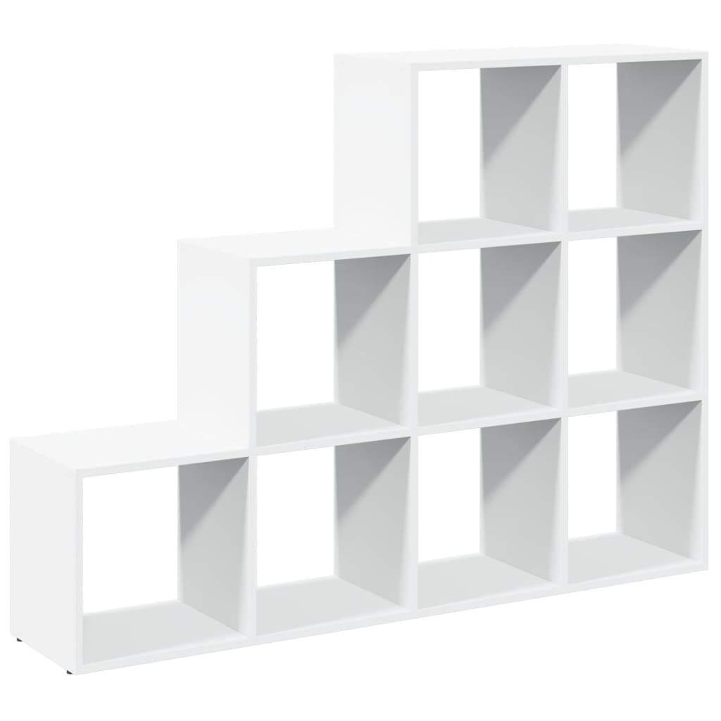 vidaXL Room Divider Bookcase 3-Tier White 137,5x29x103,5 cm Engineered Wood
