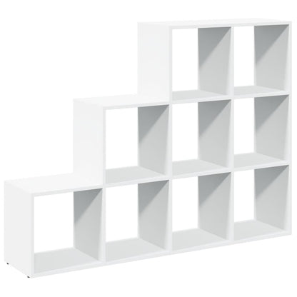 vidaXL Room Divider Bookcase 3-Tier White 137,5x29x103,5 cm Engineered Wood