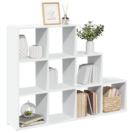 vidaXL Room Divider Bookcase 3-Tier White 137,5x29x103,5 cm Engineered Wood
